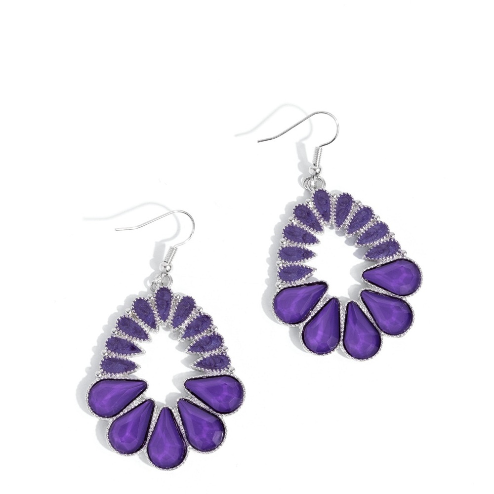Mesmerizing Moment - Purple Earrings